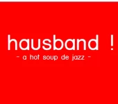 Hausband Schriftzug als Ausruf auf rotem Untergrund